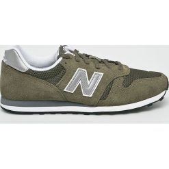 New Balance - Buty. Zielone buty sportowe damskie marki New Balance, ze skóry, na sznurówki. W wyprzedaży za 229,90 zł.