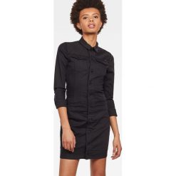 G-Star Raw - Sukienka. Czarne sukienki damskie marki G-Star RAW, na co dzień, s, bez wzorów, z elastanu, retro, bez kołnierzyka, z długim rękawem, długie, mini, proste. Za 739,90 zł.