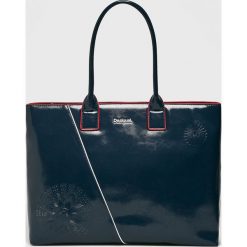 Desigual - Torebka. Niebieskie torebki klasyczne damskie marki Desigual, ze skóry ekologicznej, na ramię, duże. Za 299,90 zł.