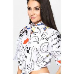Koszule wiązane damskie: Biała Koszula Back To School
