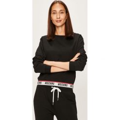 Moschino Underwear - Bluza piżamowa. Czarne piżamy damskie Moschino Underwear, s, bez wzorów, z elastanu, z długim rękawem, długie, bez kaptura. W wyprzedaży za 499,90 zł.