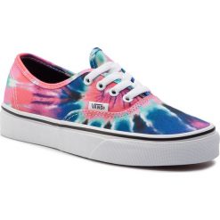 Tenisówki VANS - Authentic VN0A38EMVKI1 (Tie Dye) Multi/True Whit. Szare półbuty damskie Vans, bez wzorów, z gumy, bez obcasa, na płaskiej podeszwie, bez zapięcia. W wyprzedaży za 219,00 zł.