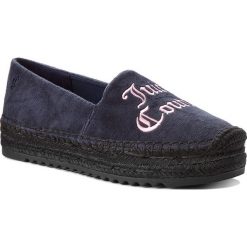 Espadryle JUICY COUTURE BLACK LABEL - Yolanda Velvet JB219 Regal/Pink Lemonade. Niebieskie espadryle damskie marki Juicy Couture Black Label, z materiału, na płaskiej podeszwie. W wyprzedaży za 379,00 zł.