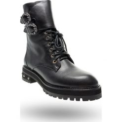 TRAPERY PINKO. Czarne buty trekkingowe damskie Pinko, ze skóry, bez obcasa, na obcasie, na zamek. Za 892,50 zł.