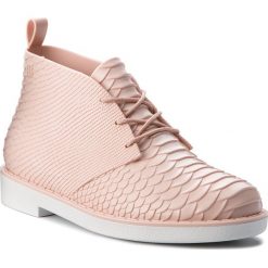 Buty zimowe damskie: Botki MELISSA – Desert Boot Python + B 32366 Pink/White 52137