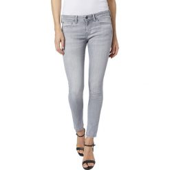 Dżinsy skinny. Szare rurki damskie Pepe Jeans, z standardowym stanem. Za 335,16 zł.
