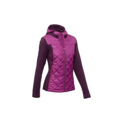 Sweter turystyczny NH500 Hybrid damski. Niebieskie swetry damskie QUECHUA, xs, bez wzorów, z poliesteru, bez rękawów, bez kaptura. Za 99,99 zł.