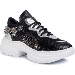 Sneakersy RAGE AGE - RA-02-01-000002 628. Czarne półbuty damskie Rage Age, bez wzorów, ze skóry, bez obcasa, na płaskiej podeszwie, bez zapięcia. W wyprzedaży za 479,00 zł.