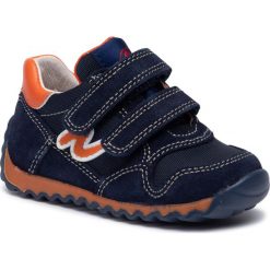 Sneakersy NATURINO - Sammy 0012014264.01.1C95 M Navy/Arancio. Niebieskie trampki chłopięce Naturino, bez wzorów, ze skóry, na rzepy. Za 349,00 zł.