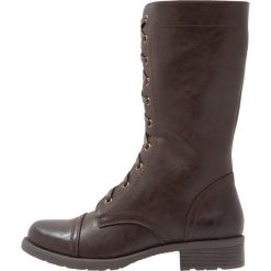 Anna Field Kozaki sznurowane dark brown. Brązowe buty zimowe damskie Anna Field, z materiału. W wyprzedaży za 152,10 zł.