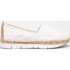 Calvin Klein Jeans - Espadryle Genna. Białe espadryle damskie marki Calvin Klein Jeans, z jeansu. W wyprzedaży za 279,90 zł.
