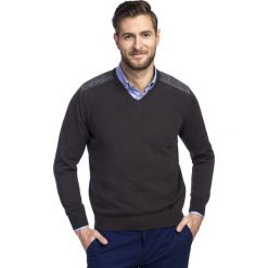 Sweter FABRIZIO K SWS000066. Brązowe swetry męskie Giacomo Conti, m, bez wzorów, z tkaniny, bez kołnierzyka, bez kaptura. Za 199,00 zł.