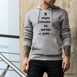 Boski Męska Kangurka Szara. Szare bluzy męskie Pakamera, m, z nadrukiem, bez kołnierzyka, bez rękawów, bez kaptura. Za 179,00 zł.