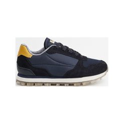 Mango Kids - Buty dziecięce Boti. Niebieskie trampki chłopięce Mango Kids, bez wzorów, ze skóry, sportowe, z okrągłym noskiem, na sznurówki. W wyprzedaży za 111,90 zł.