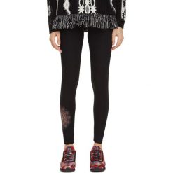 Desigual Alexandra Legginsy Czarny. Czarne spodnie damskie Desigual, l, z nadrukiem, z elastanu. Za 240,95 zł.