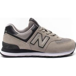 Wygodne Szare Buty New Balance WL574WNP. Szare sneakersy damskie Molly.pl, ze skóry. Za 349,00 zł.