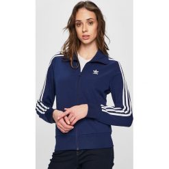 Adidas Originals - Bluza. Niebieskie bluzy damskie adidas Originals, z nadrukiem, z bawełny, bez rękawów, bez kaptura. W wyprzedaży za 199,90 zł.