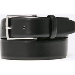 Calvin Klein Jeans - Pasek skórzany Justin. Czarne paski męskie Calvin Klein Jeans, w paski, z jeansu. Za 299,90 zł.