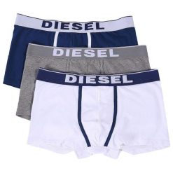 Diesel Zestaw Bokserek Męskich Damien 3 Szt. S Wielokolorowe. Szare bokserki męskie Diesel, bez wzorów. Za 179,00 zł.