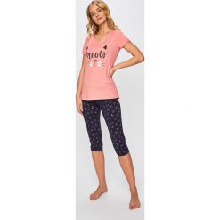 Henderson Ladies - Piżama. Pomarańczowe piżamy damskie marki Henderson Ladies, s, bez wzorów, z elastanu, bez rękawów. Za 79,90 zł.
