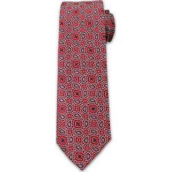 Wyrazisty, Męski Krawat, Wzór Paisley- Chattier, Kolorowy, Różowy KRCH1023. Różowe krawaty męskie Chattier, bez wzorów, z tkaniny, eleganckie. Za 39,00 zł.