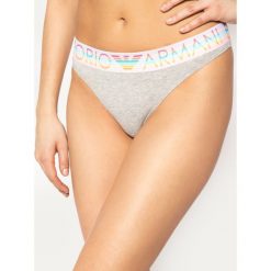 Stringi Emporio Armani Underwear 162468 0P217 03748. Szare stringi damskie Emporio Armani Underwear, xs, bez wzorów, z elastanu. W wyprzedaży za 119,00 zł.