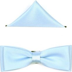 Błękitna mucha męska slim B17. Niebieskie muszki męskie Modini Moda Męska, na co dzień, bez wzorów, z tkaniny, eleganckie. Za 45,00 zł.