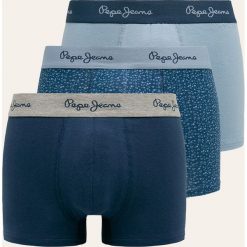 Pepe Jeans - Bokserki Colis (3-pack). Niebieskie bokserki męskie Pepe Jeans, bez wzorów, z elastanu. W wyprzedaży za 139,90 zł.