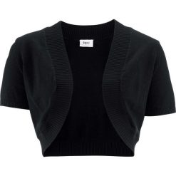 Bolerko bonprix czarny. Czarne bolerka i narzutki damskie marki bonprix. Za 47,99 zł.