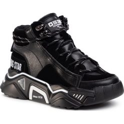 Sneakersy BIG STAR - FF274A532 Black. Czarne półbuty damskie BIG STAR, bez wzorów, z zamszu, retro, bez obcasa, na koturnie, bez zapięcia. Za 309,00 zł.