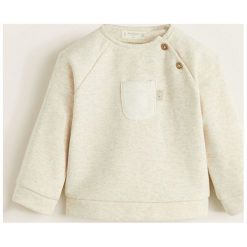 Mango Kids - Bluza dziecięca Lucas 62-80 cm. Szare bluzy dziewczęce Mango Kids, bez wzorów, z bawełny, bez rękawów, bez kaptura. Za 59,90 zł.