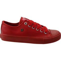 Trampki damskie BIG STAR V274872, Kolor czerwony. Czerwone trampki i tenisówki damskie BIG STAR, bez wzorów, bez zapięcia. Za 89,99 zł.