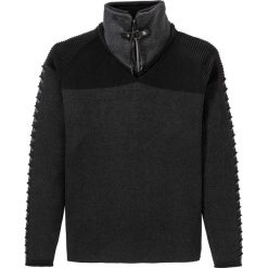 Sweter ze stójką bonprix szary melanż. Szare swetry męskie bonprix, s, bez wzorów, ze stójką, bez kaptura. Za 149,99 zł.