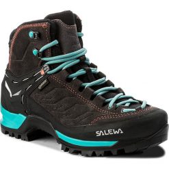 Trekkingi SALEWA - Mtn Trainer Mid Gtx GORE-TEX 63459-0674 Magnet/Viridian Green. Szare trapery damskie Salewa, ze skóry, bez obcasa, bez zapięcia. W wyprzedaży za 759,00 zł.