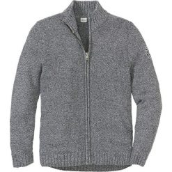 Sweter rozpinany z bawełny z recyclingu Regular Fit bonprix czarno-biały melanż. Czarne swetry męskie bonprix, s, z aplikacjami, z bawełny. Za 109,99 zł.