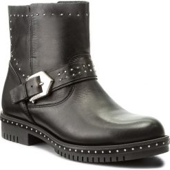 Botki CARINII - B4202 E50-000-PSK-C50. Czarne buty zimowe damskie marki Carinii, z materiału, na obcasie. W wyprzedaży za 239,00 zł.