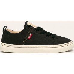 Levi's - Trampki. Czarne trampki i tenisówki damskie Levi's®, bez wzorów, z gumy, na sznurówki. W wyprzedaży za 199,90 zł.