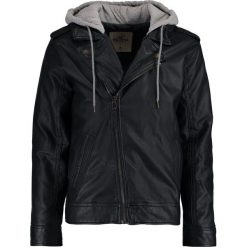 Kurtki męskie bomber: Hollister Co. BIKER Kurtka ze skóry ekologicznej black