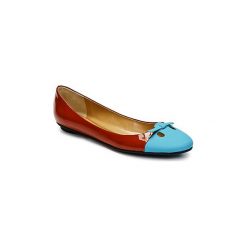 Baleriny Marc Jacobs SAHARA CALF. Pomarańczowe baleriny damskie marki Marc Jacobs, bez wzorów, bez obcasa. Za 1239,20 zł.