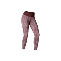 Legginsy dwustronne do dynamicznej jogi. Czerwone legginsy damskie DOMYOS, xl, z nadrukiem, z elastanu. Za 129,99 zł.