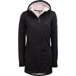 Softshell damski SFD602 - głęboka czerń - Outhorn. Pomarańczowe kurtki damskie Outhorn, bez wzorów, z softshellu, bez kaptura. W wyprzedaży za 149,99 zł.