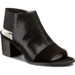 Sandały NESSI - 80706 Czarny Lizaro/Czarny. Czarne klapki damskie Nessi, bez wzorów, ze skóry, bez obcasa, na obcasie. Za 239,00 zł.