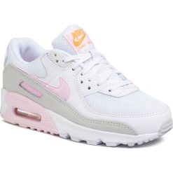 Buty NIKE - Nike Air Max 90 CZ0371 100 White/Pink Foam/Total Orange. Białe półbuty damskie Nike, na co dzień, bez wzorów, ze skóry ekologicznej, bez obcasa, na płaskiej podeszwie, bez zapięcia. Za 599,00 zł.