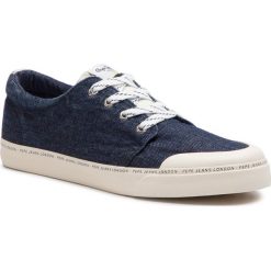 Tenisówki PEPE JEANS - Traveller Denim PMS30540 Dk Denim 559. Niebieskie półbuty męskie Pepe Jeans, na co dzień, bez wzorów, z jeansu, eleganckie, bez zapięcia. W wyprzedaży za 169,00 zł.