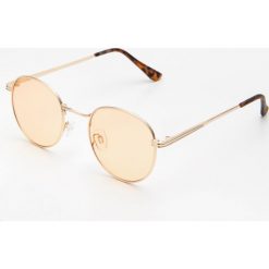 Okulary przeciwsłoneczne aviator - Beżowy. Brązowe okulary przeciwsłoneczne damskie Cropp. Za 39,99 zł.