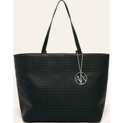 Armani Exchange - Torebka. Niebieskie torebki klasyczne damskie Armani Exchange, bez wzorów, ze skóry ekologicznej, casualowe, duże, bez dodatków. Za 549,90 zł.