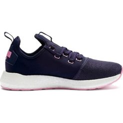 Buty "NRGY Neko" w kolorze granatowym do biegania. Niebieskie buty sportowe damskie Puma, z materiału, do biegania. W wyprzedaży za 219,95 zł.