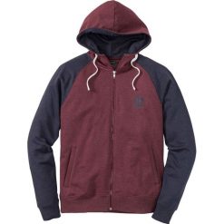 Bluza rozpinana Slim Fit bonprix bordowo-ciemnoniebieski melanż. Szare bluzy męskie rozpinane marki bonprix, l, melanż, z dzianiny. Za 79,99 zł.