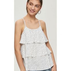 Topy damskie: Zwiewny top – Biały