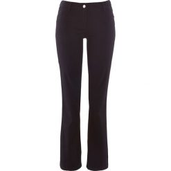 Spodnie ze stretchem BOOTCUT bonprix czarny. Czarne spodnie damskie bonprix. Za 74,99 zł.
